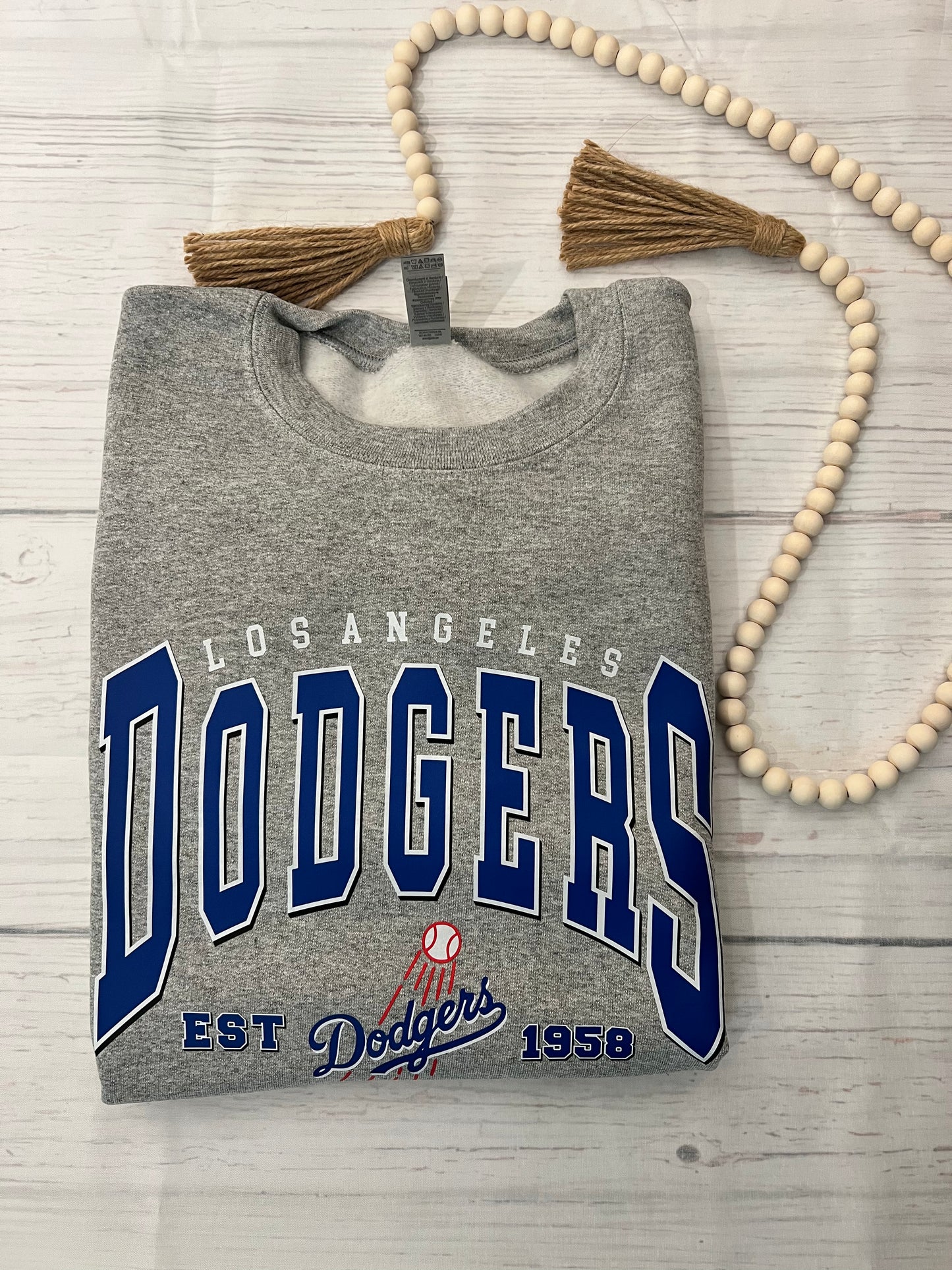 L.A Blue Baseball Crewneck