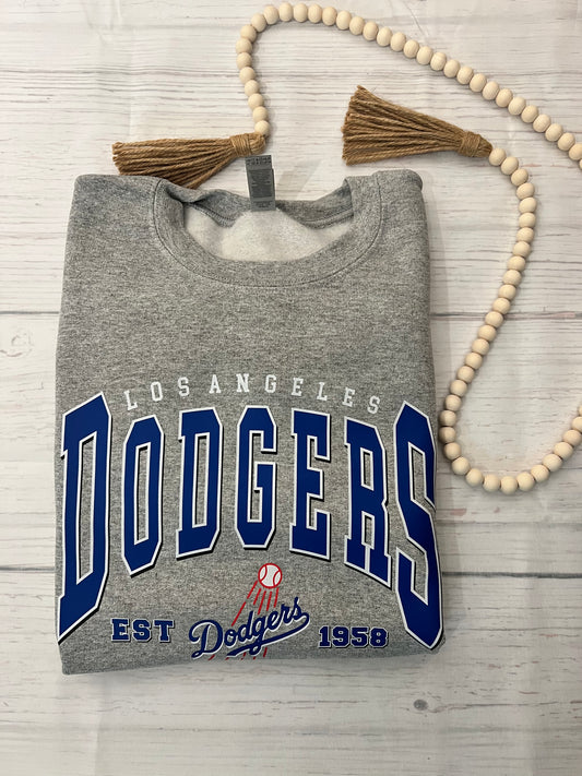 L.A Blue Baseball Crewneck