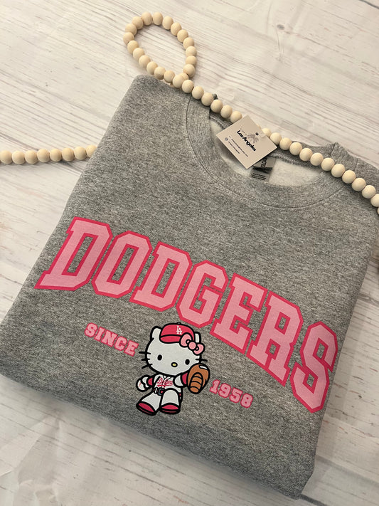 L.A x HK PINK Baseball Crewneck