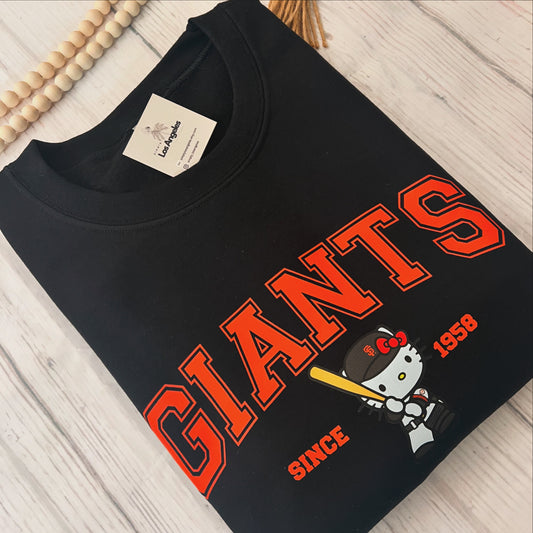 S.F x HK Orange Baseball Crewneck